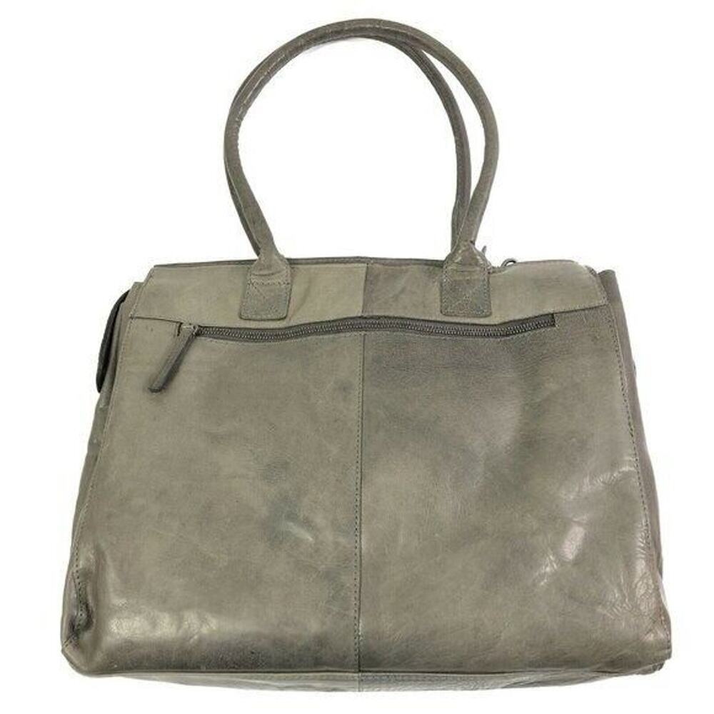 Spikes And Sparrow Women's Leather Addison Shopper Tote Large Gray NWT - Picture 2 of 9